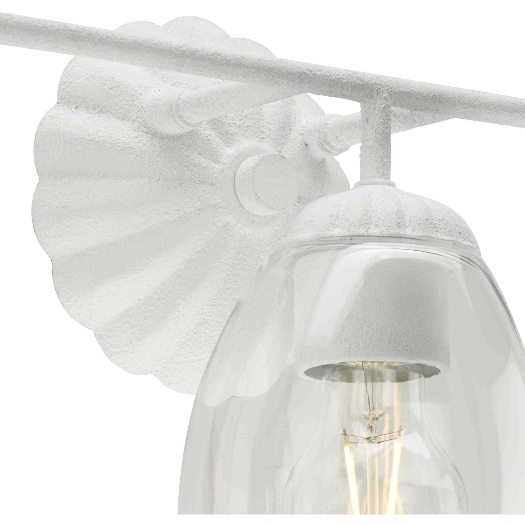 Quillan 3 Light 23.87 inch White Plaster Bathroom Vanity Light Wall Light