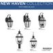 New Haven 1 Light 15 inch Textured Black Outdoor Wall Lantern, Small