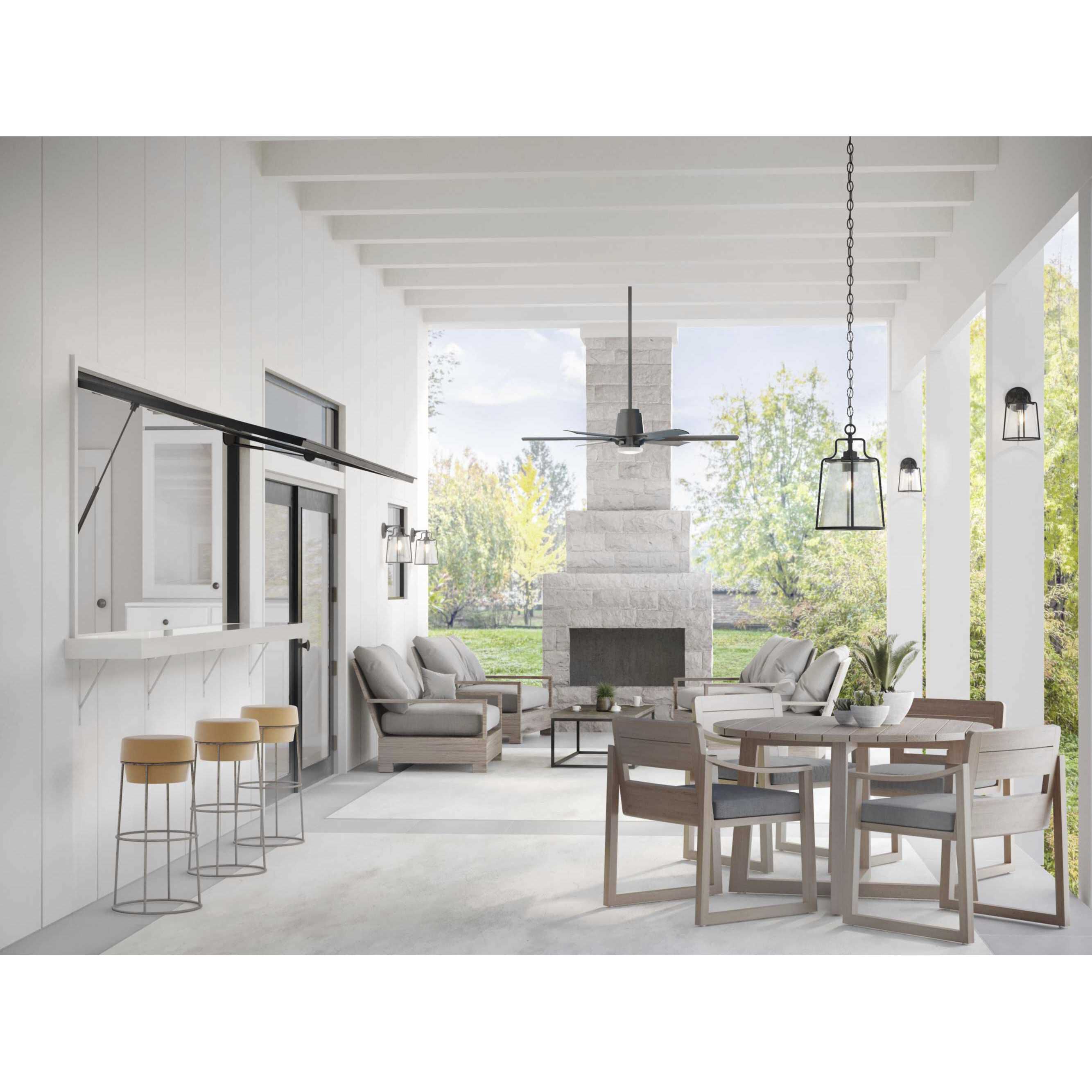 Benton Harbor 1 Light 9 inch Textured Black Outdoor Hanging Lantern, with DURASHIELD