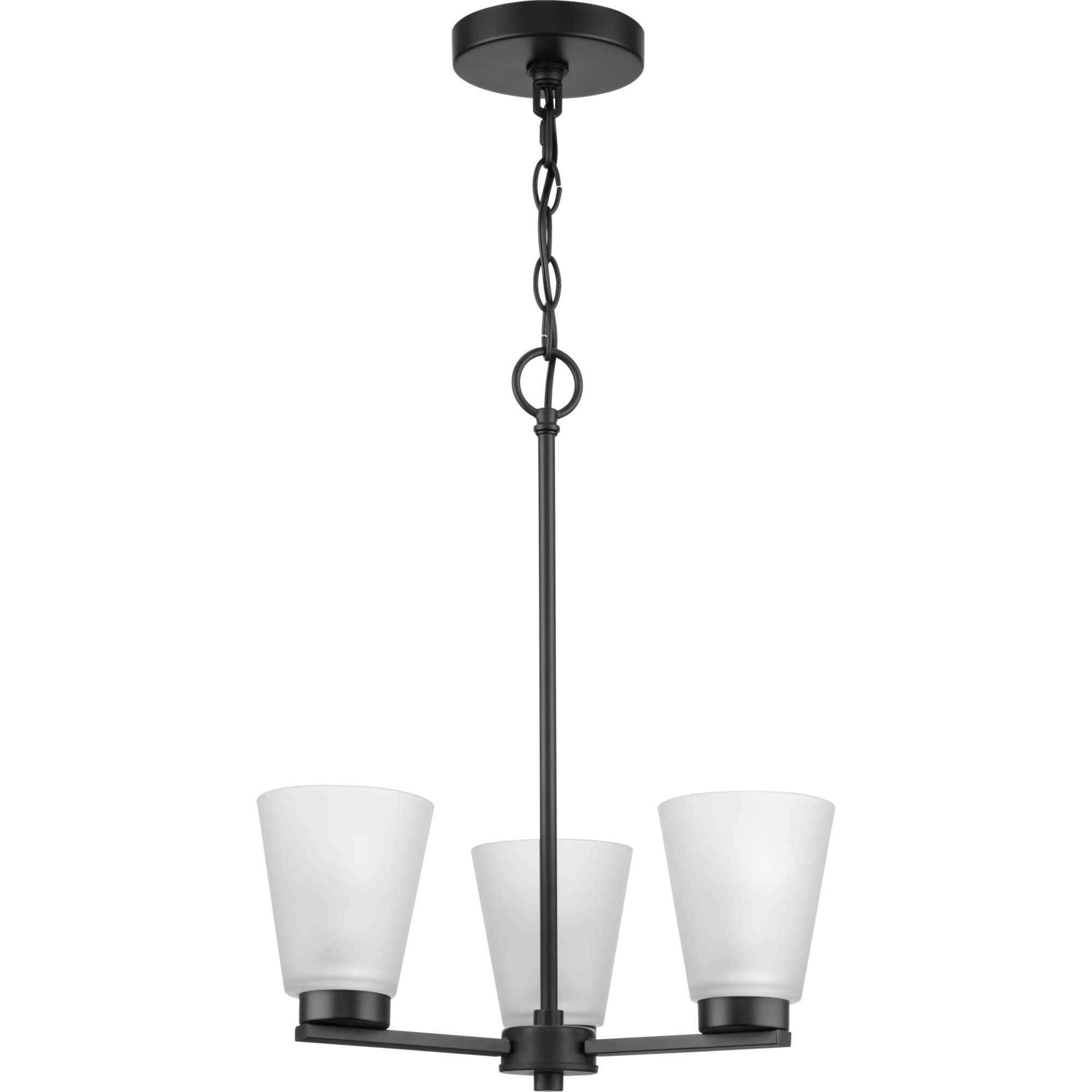 Tanner 3 Light 16.62 inch Matte Black Chandelier Ceiling Light
