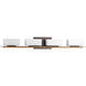 Rush 4 Light 32 inch Antique Bronze Bath Vanity Wall Light