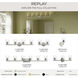 Replay 2 Light 13 inch Brushed Nickel Bath & Vanity Light Wall Light