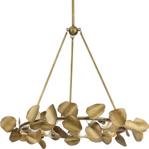 Laurel 6 Light 28 inch Gold Ombre Chandelier Ceiling Light, Design Series