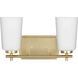 Adley 2 Light 13.88 inch Satin Brass Bath Vanity Light Wall Light