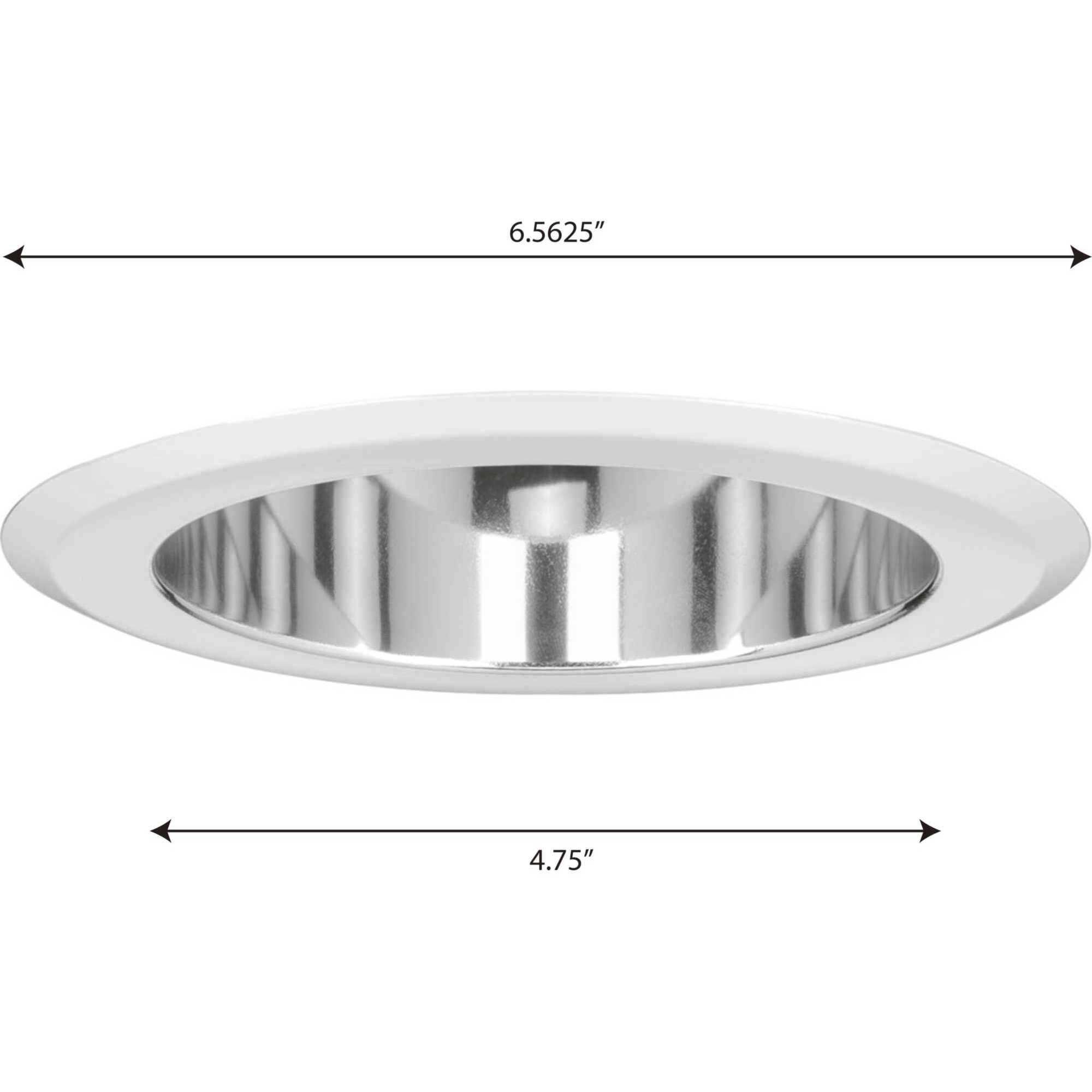 Recessed Lighting Clear Alzak Recessed Deep Cone Reflector Trim in Specular Clear, for 5in Housing P851-ICAT