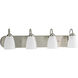 Gather 4 Light 30 inch Brushed Nickel Bath Vanity Wall Light in Bulbs Not Included, Standard