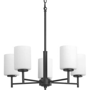 Replay 5 Light 21 inch Textured Black Chandelier Ceiling Light