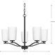 Adley 5 Light 22.87 inch Matte Black Chandelier Ceiling Light 