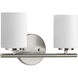 Replay 2 Light 13 inch Brushed Nickel Bath Vanity Wall Light
