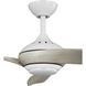 Conte 52 inch Satin White with Washed Oak Blades Outdoor Ceiling Fan