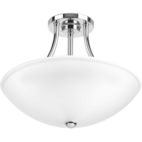 Gather LED LED 12.88 inch Polished Chrome Semi-Flush Mount Convertible Ceiling Light, Progress LED