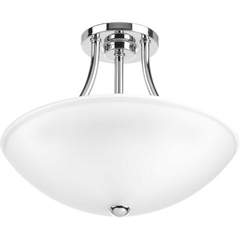 Gather LED LED 13 inch Polished Chrome Semi-Flush Mount Convertible Ceiling Light, Progress LED