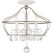 Fleurette 3 Light 15.88 inch Cottage White Semi-Flush Mount Convertible Ceiling Light