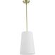 Clarion 1 Light 10.5 inch Satin Brass Pendant Ceiling Light