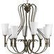 Flirt 8 Light 32 inch Antique Bronze Chandelier Ceiling Light