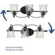 Bowman 3 Light 25 inch Matte Black Bath Vanity Wall Light