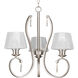 Dazzle 3 Light 23 inch Brushed Nickel Chandelier Ceiling Light