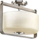 Aspen Creek 2 Light 14.13 inch Brushed Nickel Semi-Flush Convertible Ceiling Light, Design Series