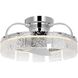Fanin 20.62 inch Polished Chrome with Silver Blades Outdoor Ceiling Fan
