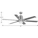 Arlo 60 inch Brushed Nickel Indoor/Outdoor Ceiling Fan, Progress LED