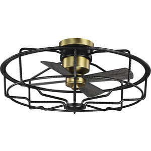 Loring 33 inch Black with Matte Black Blades Ceiling Fan