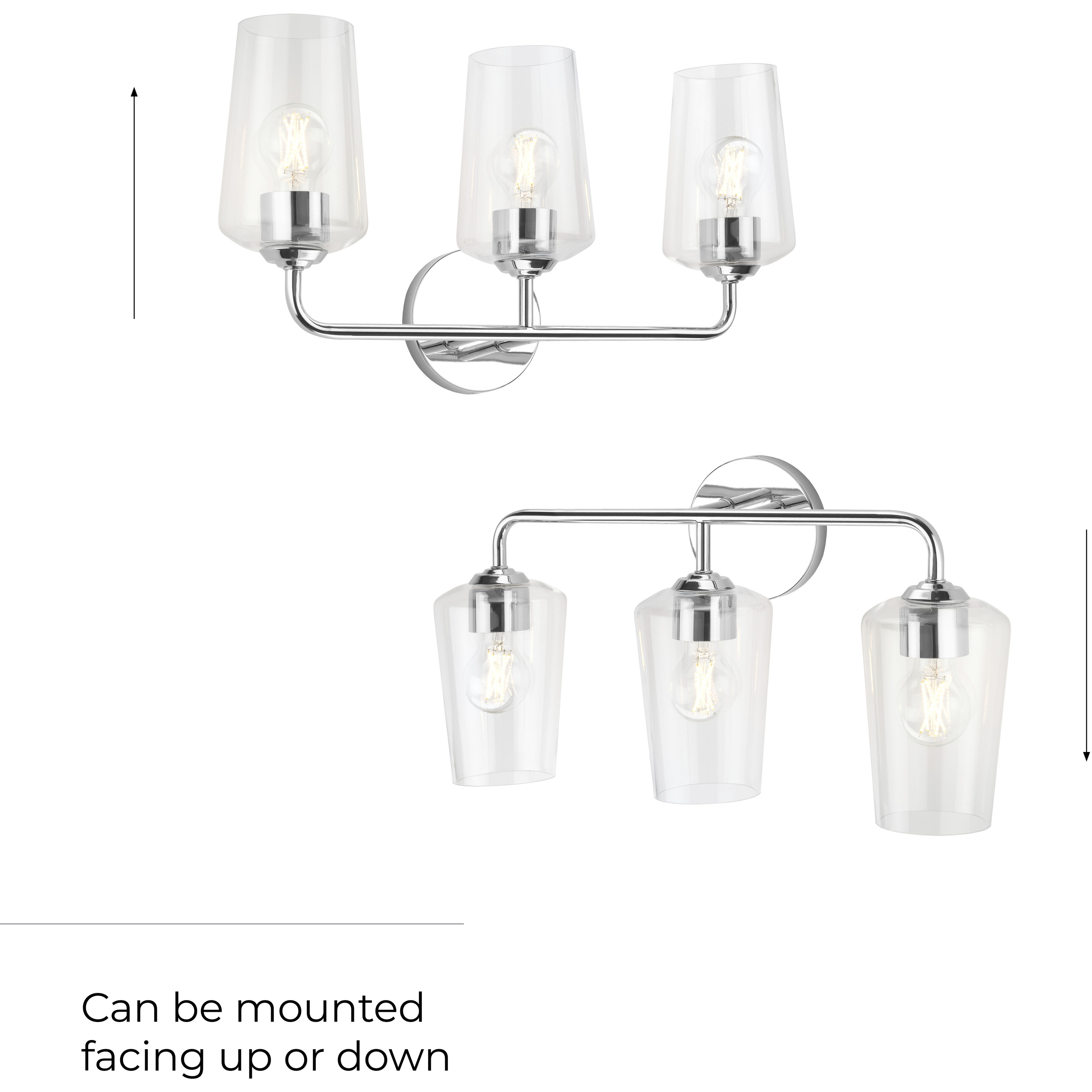 Celino 3 Light 23.25 inch Polished Chrome Vanity Light Wall Light