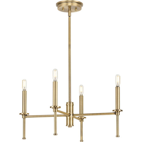 Elara 4 Light 23 inch Vintage Brass Chandelier Ceiling Light