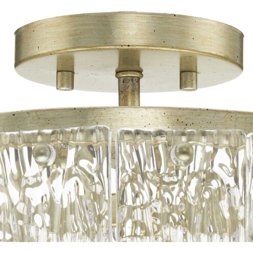 Chevall 2 Light 12.62 inch Gilded Silver Semi-Flush Mount Ceiling Light, Design Series