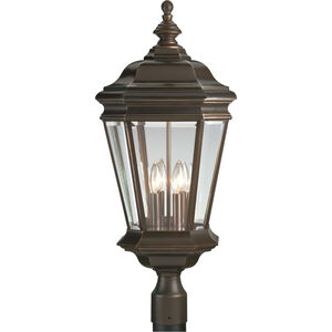Crawford 4 Light 28 inch Oil Rubbed Bronze Outdoor Post Lantern