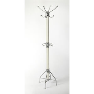Butler Loft Logan Square White & Silver Antique White Costumer/Hall Tree