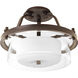 Indulge 2 Light 15 inch Antique Bronze Semi-Flush Mount Ceiling Light