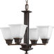 North Park 4 Light 21 inch Venetian Bronze Chandelier Ceiling Light