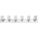 Merry 6 Light 48 inch Polished Chrome Bath Vanity Light Wall Light