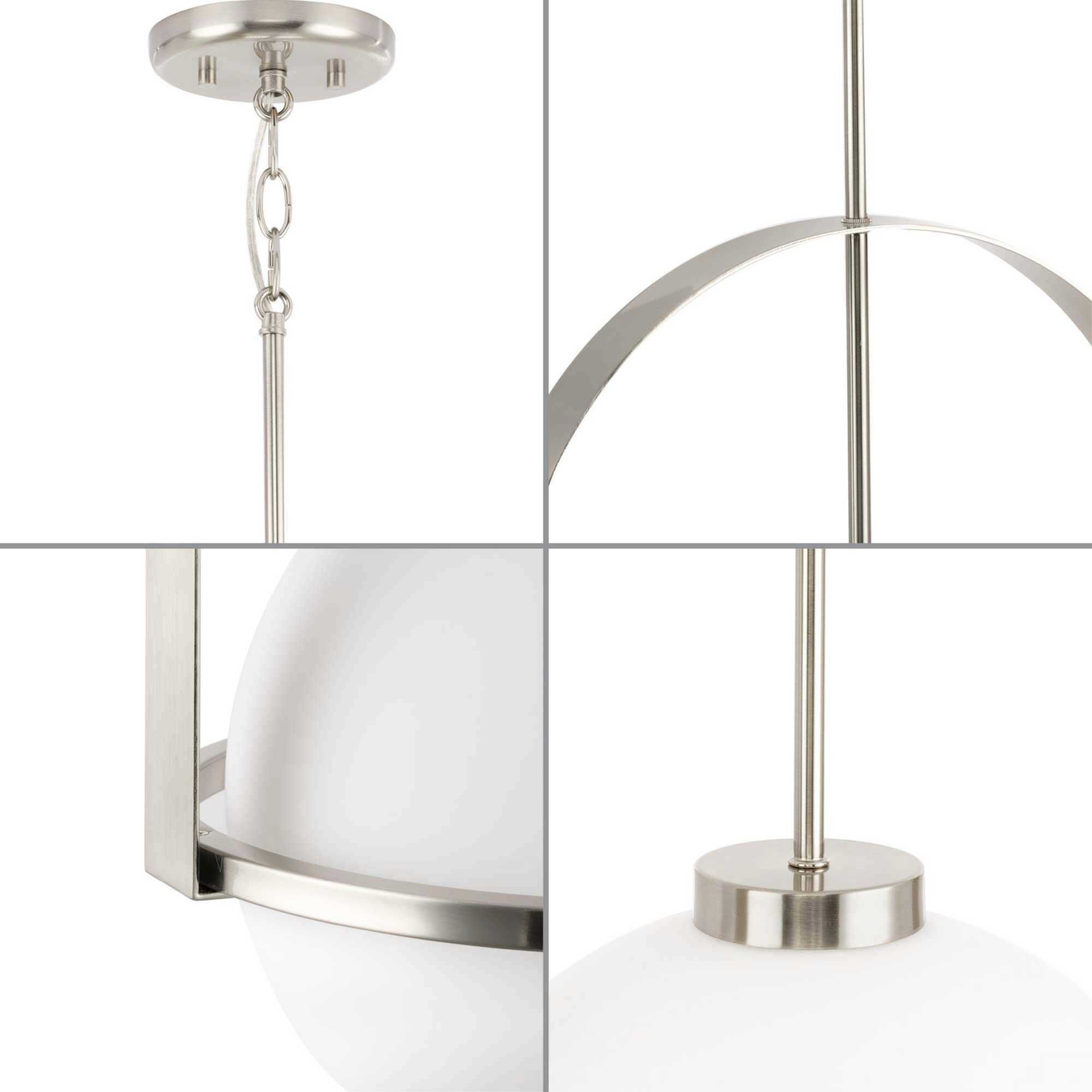 Delayne 1 Light 16.12 inch Brushed Nickel Pendant Ceiling Light