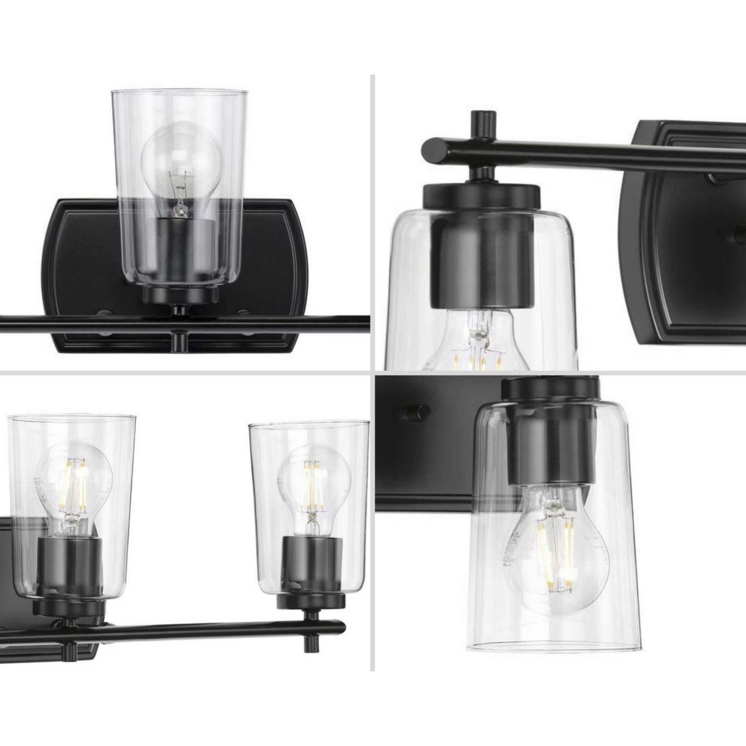 Adley 3 Light 23 inch Matte Black Bath Vanity Wall Light