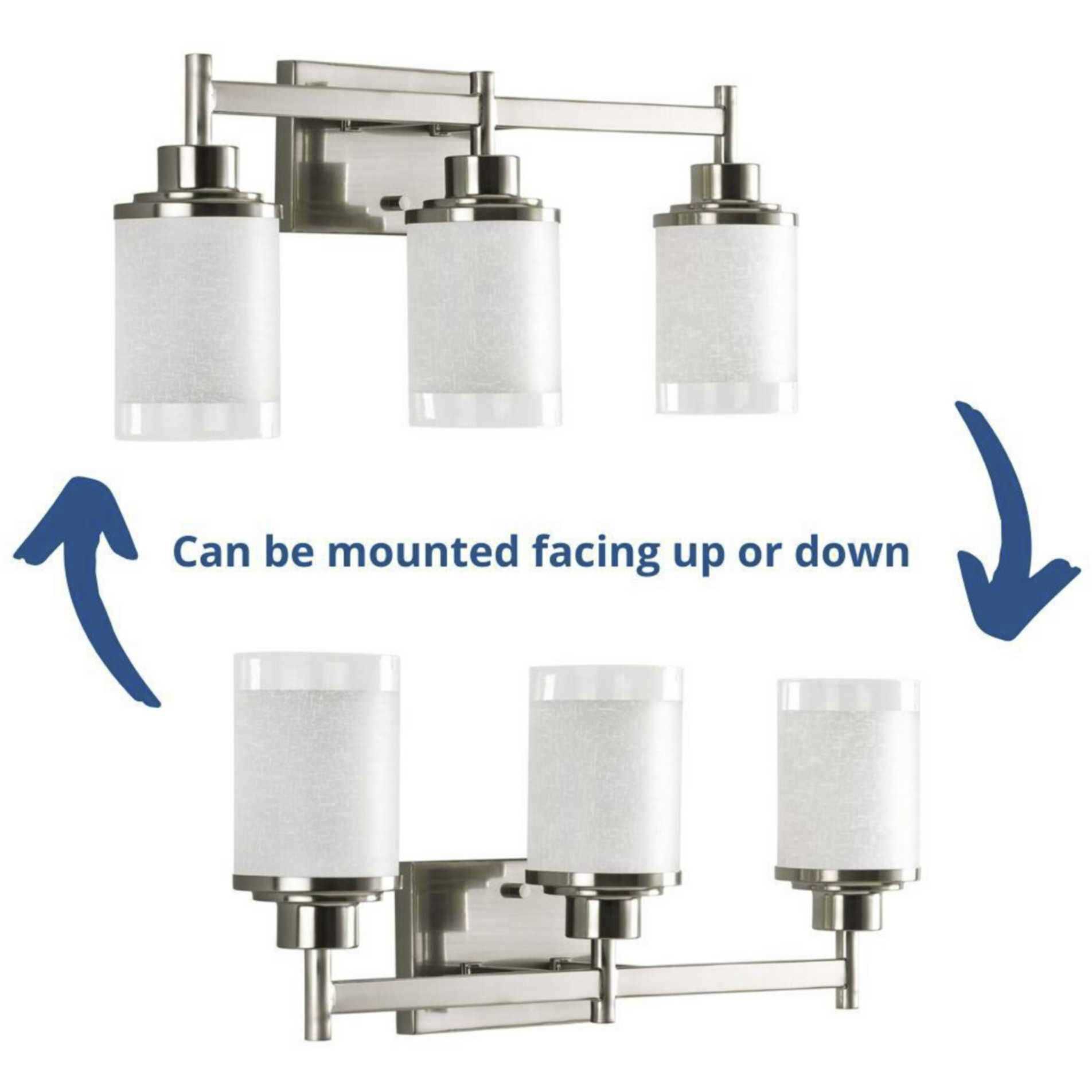 Alexa 3 Light 22 inch Brushed Nickel Bath Vanity Wall Light