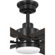 Dallam 60 inch Matte Black with Matte Black/American Walnut Blades Ceiling Fan, Progress LED