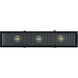 Dwyer 3 Light 22 inch Matte Black Bath Vanity Wall Light