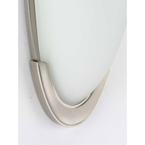 LED Etched Glass LED 6 inch Brushed Nickel ADA Wall Sconce Wall Light, Progress LED