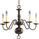 Americana 5 Light 23 inch Antique Bronze Chandelier Ceiling Light