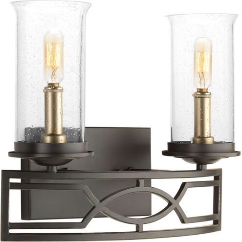 Soiree 2 Light 14.13 inch Antique Bronze Bath Vanity Wall Light, Design Series