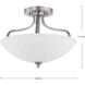 Laird 3 Light 15.63 inch Brushed Nickel Semi-Flush Mount Convertible Ceiling Light