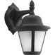 Westport LED LED 10 inch Textured Black Outdoor Wall Lantern in Integrated LED, Etched Seeded, Small, Progress LED