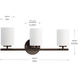 Replay 3 Light 22 inch Antique Bronze Bath Vanity Wall Light