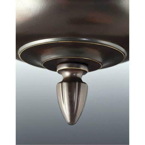 Westport 1 Light 9 inch Antique Bronze Outdoor Flush Mount in Bulbs Not Included, Clear Seeded