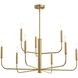 Reines 9 Light 32 inch Brushed Gold Chandelier Ceiling Light