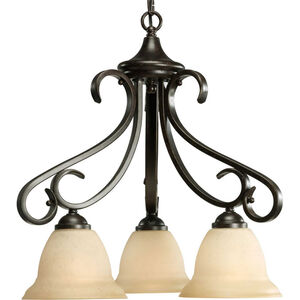 Torino 3 Light 19 inch Forged Bronze Chandelier Ceiling Light in Tea-Stained