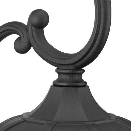 Verdae 1 Light 18 inch Textured Black Outdoor Wall Lantern, Medium, Design Series