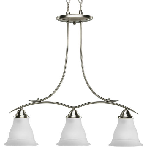 Trinity 3 Light 7 inch Brushed Nickel Chandelier Ceiling Light