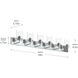 Merry 6 Light 48 inch Polished Chrome Bath Vanity Wall Light